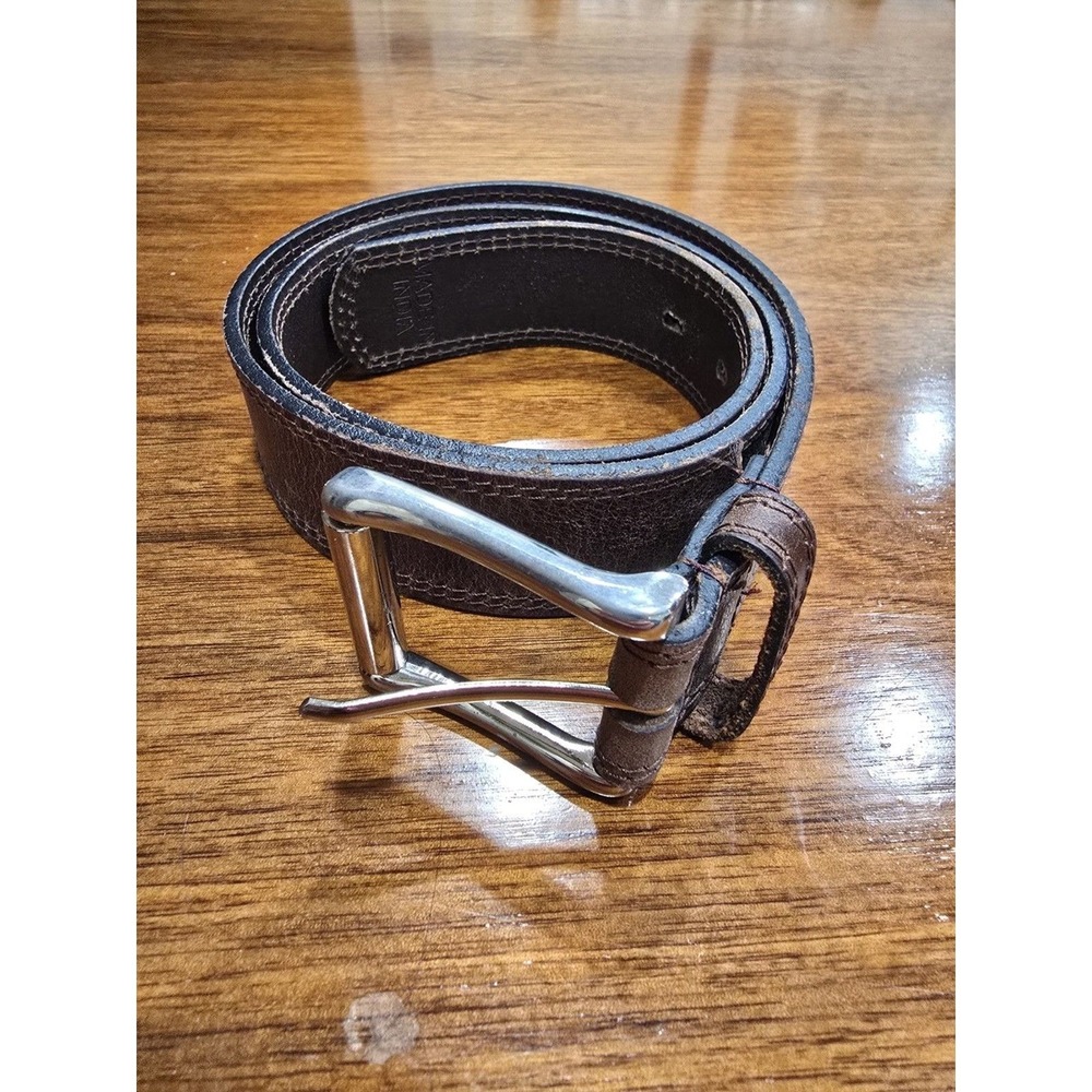 Vintage BC Ethic Full Grain Leather Belt - Size 32 - Dark‎ Brown